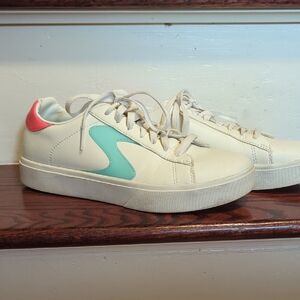 Off White Sketchers Lace Up Neon Detailing